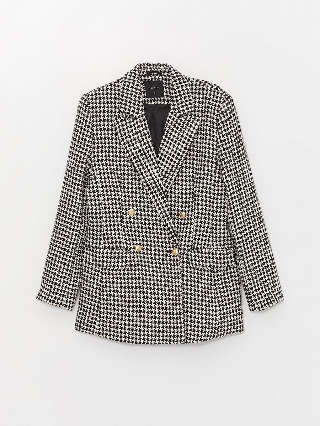 Patterned Long Sleeve Women's Tweed Blazer Jacket