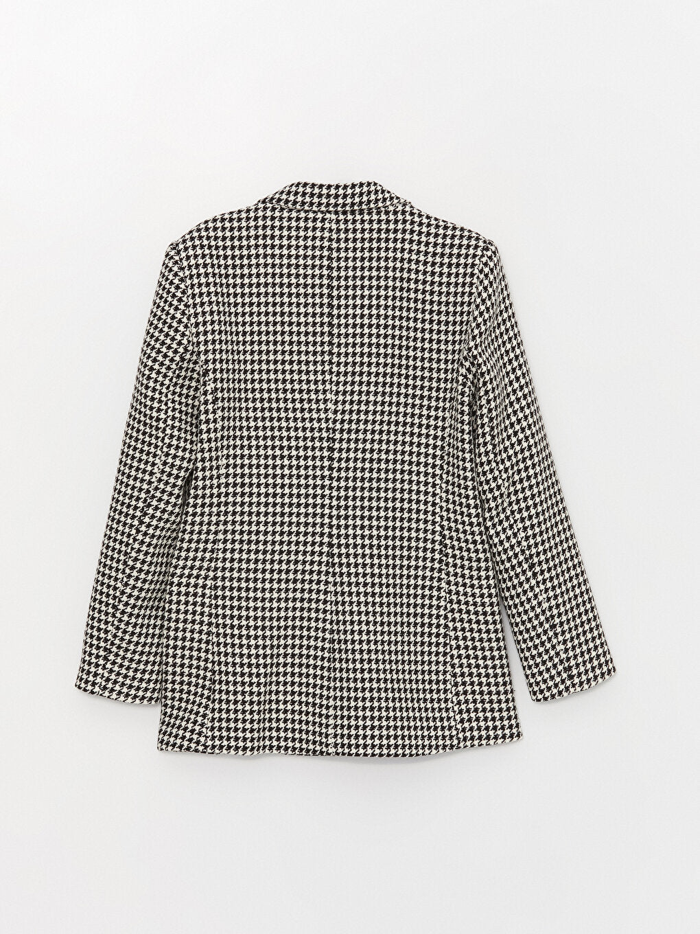 Patterned Long Sleeve Women's Tweed Blazer Jacket