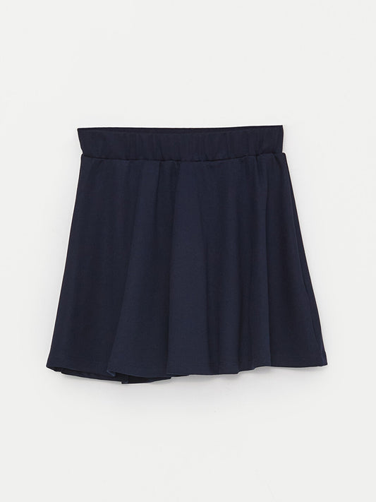 Basic Girl's Skirt with Elastic Waist