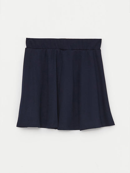 Basic Girl's Skirt with Elastic Waist