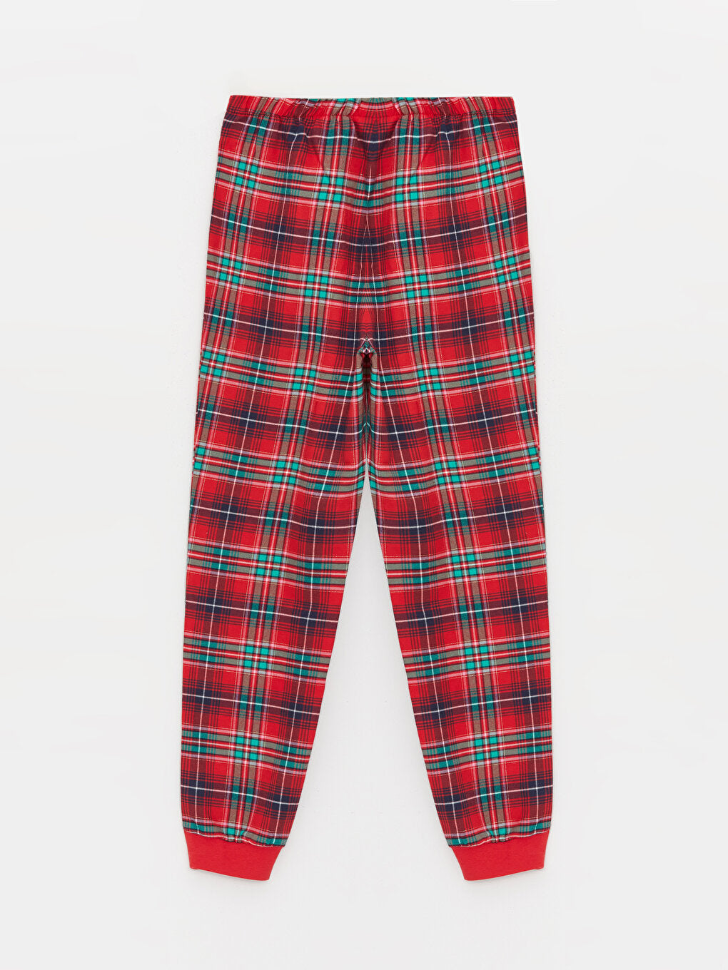 Plaid Women's Jogger Pajama Bottoms with Elastic Waist