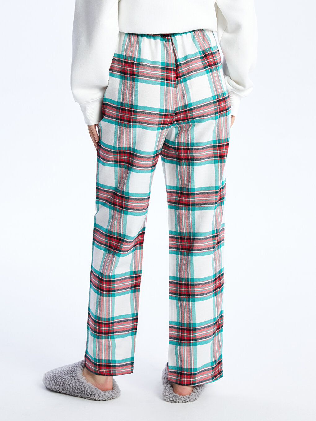 Plaid Women's Pajama Bottom with Elastic Waist