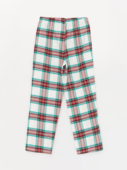 Plaid Women's Pajama Bottom with Elastic Waist