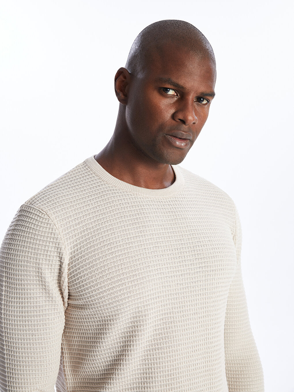 Crew Neck Long Sleeve Men's Knitwear Sweater