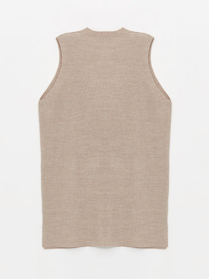 Women's V-Neck Plain Knitwear Vest