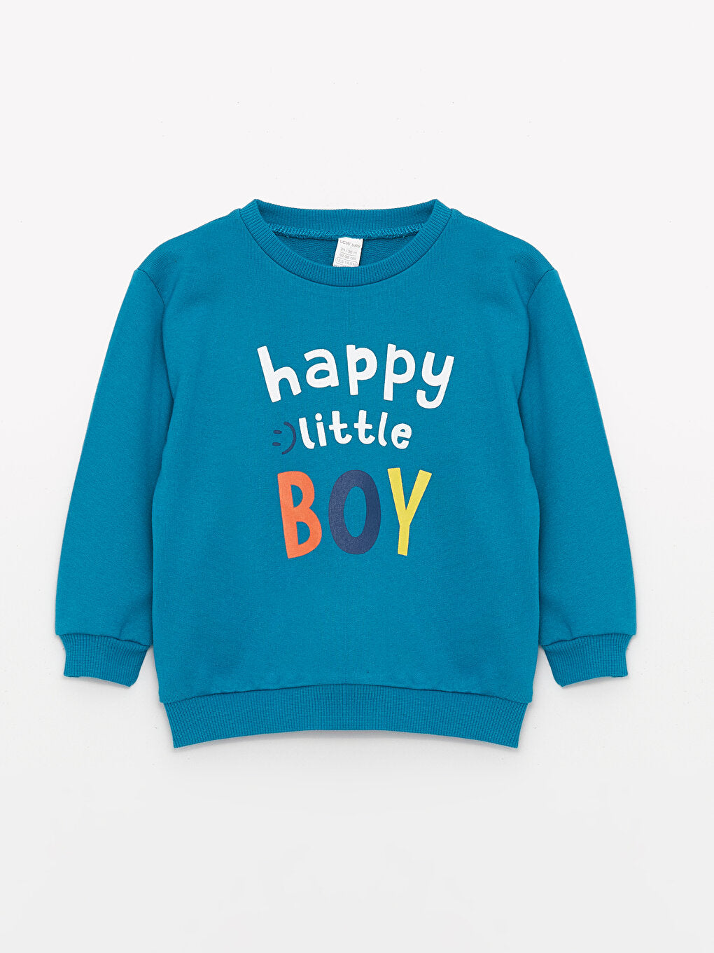 Crew Neck Long Printed Baby Boy Sweatshirt and Trousers 2-Piece Set