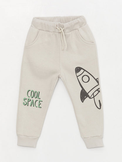 Crew Neck Long Sleeve Printed Baby Boy Sweatshirt and Sweatpants 2-Piece Set