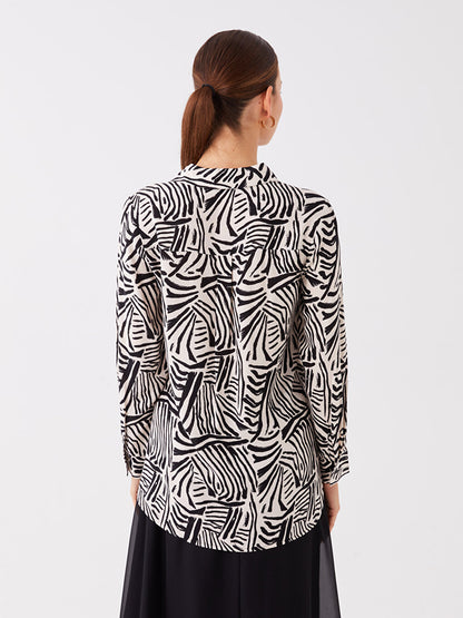 Patterned Long Sleeve Women's Shirt