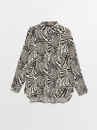 Patterned Long Sleeve Women's Shirt