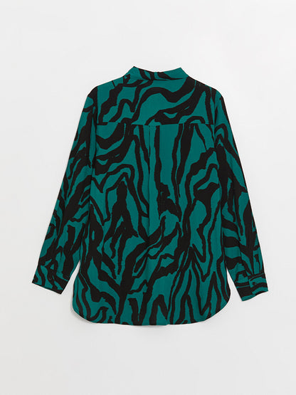 Patterned Long Sleeve Women's Shirt