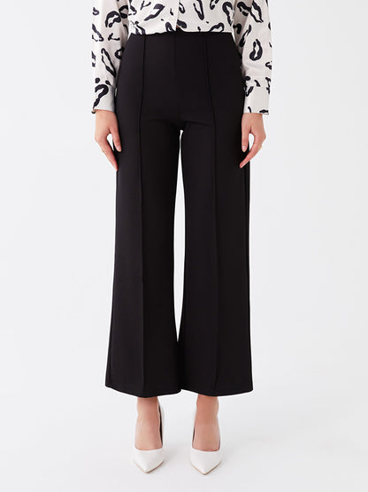 Standard Fit Straight Wide Leg Women's Trousers