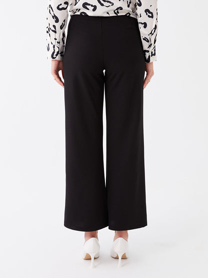 Standard Fit Straight Wide Leg Women's Trousers