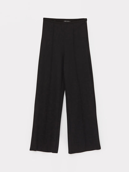 Standard Fit Straight Wide Leg Women's Trousers