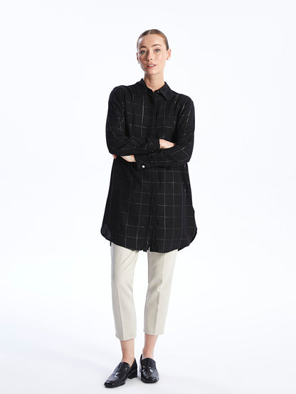 Plaid Long Sleeve Women's Shirt Tunic