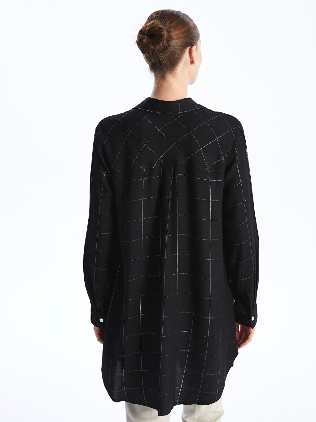 Plaid Long Sleeve Women's Shirt Tunic