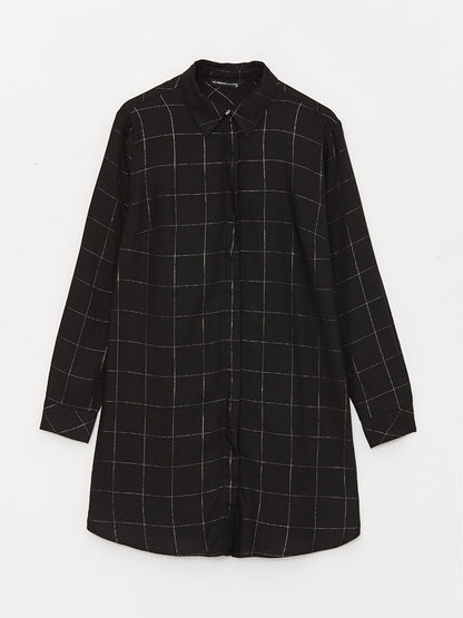 Plaid Long Sleeve Women's Shirt Tunic