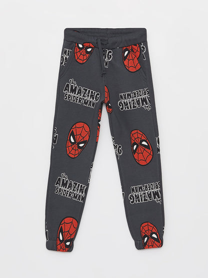 Elastic Waist Spiderman Printed Boy's Jogger Sweatpants