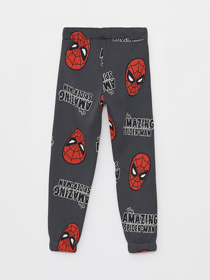 Elastic Waist Spiderman Printed Boy's Jogger Sweatpants