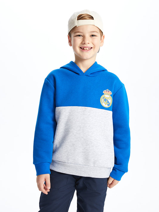 Real Madrid Printed Long Sleeve Boys Hoodie