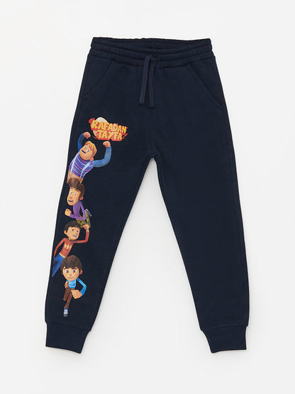 Elastic Waistband Rafadan Tayfa Printed Boys' Jogger Sweatpants