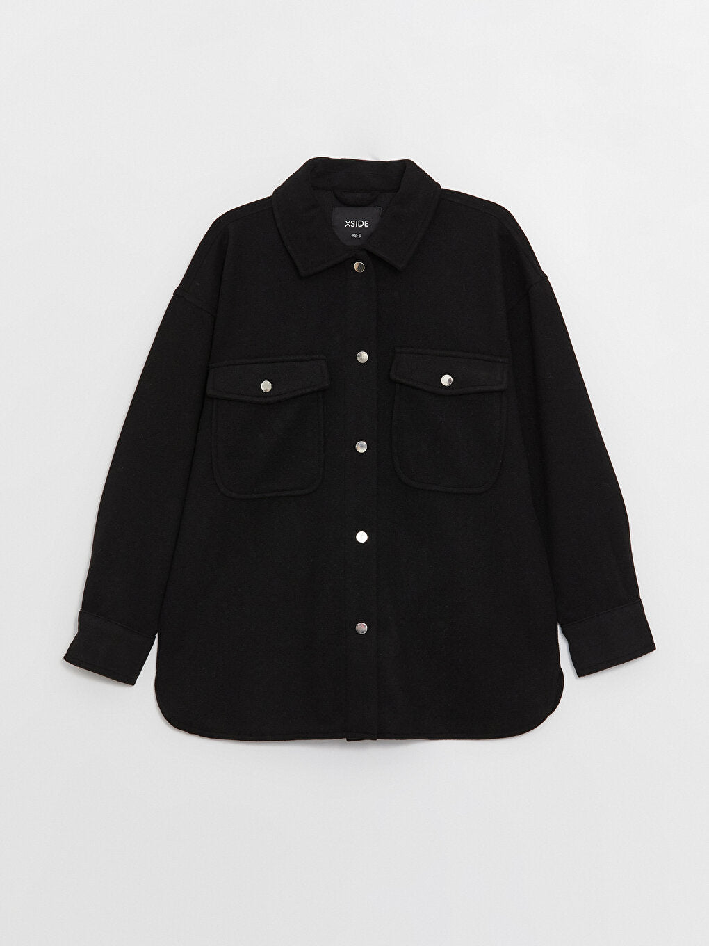 Shirt Collar Plain Long Sleeve Women's Jacket