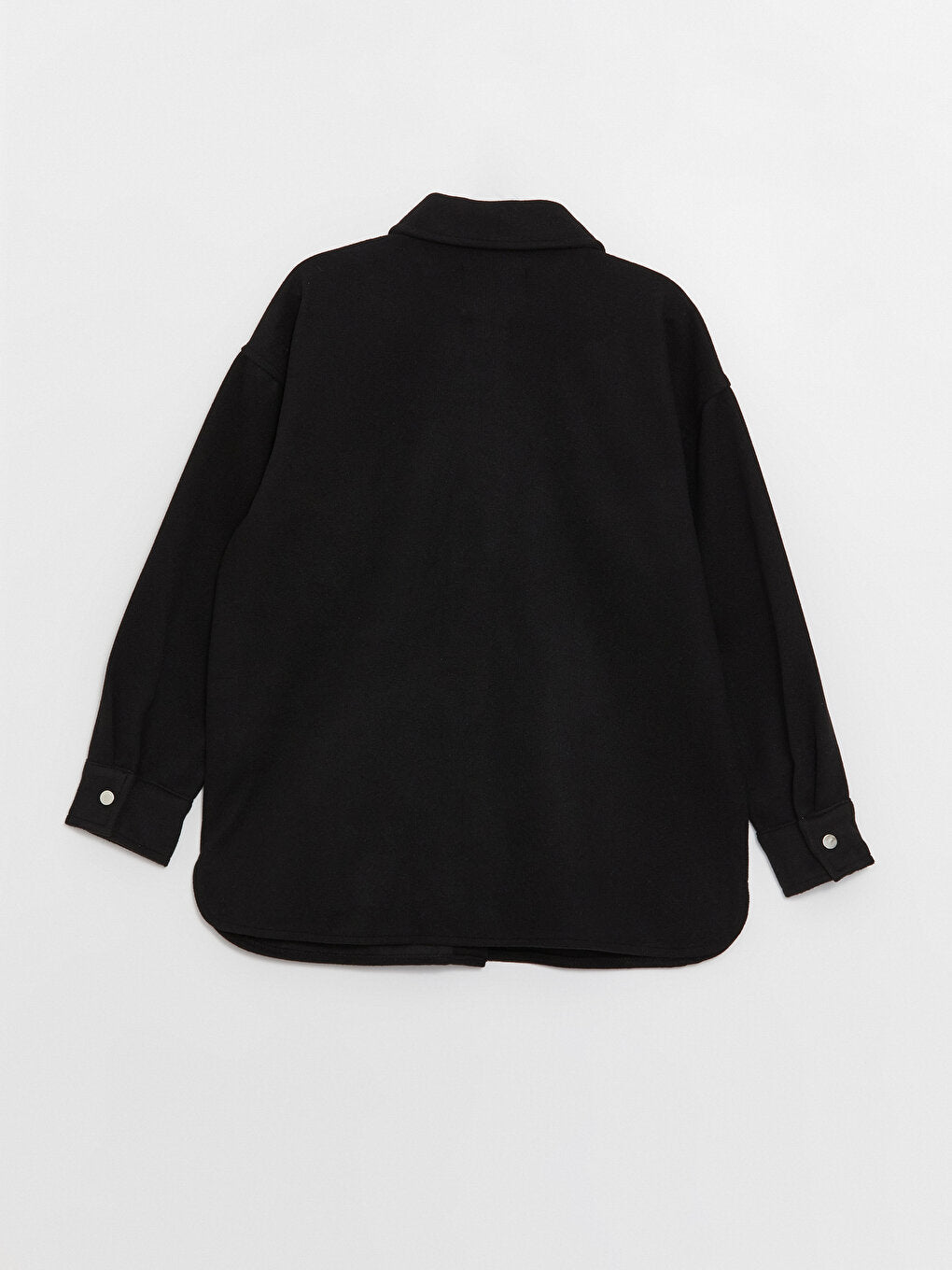 Shirt Collar Plain Long Sleeve Women's Jacket