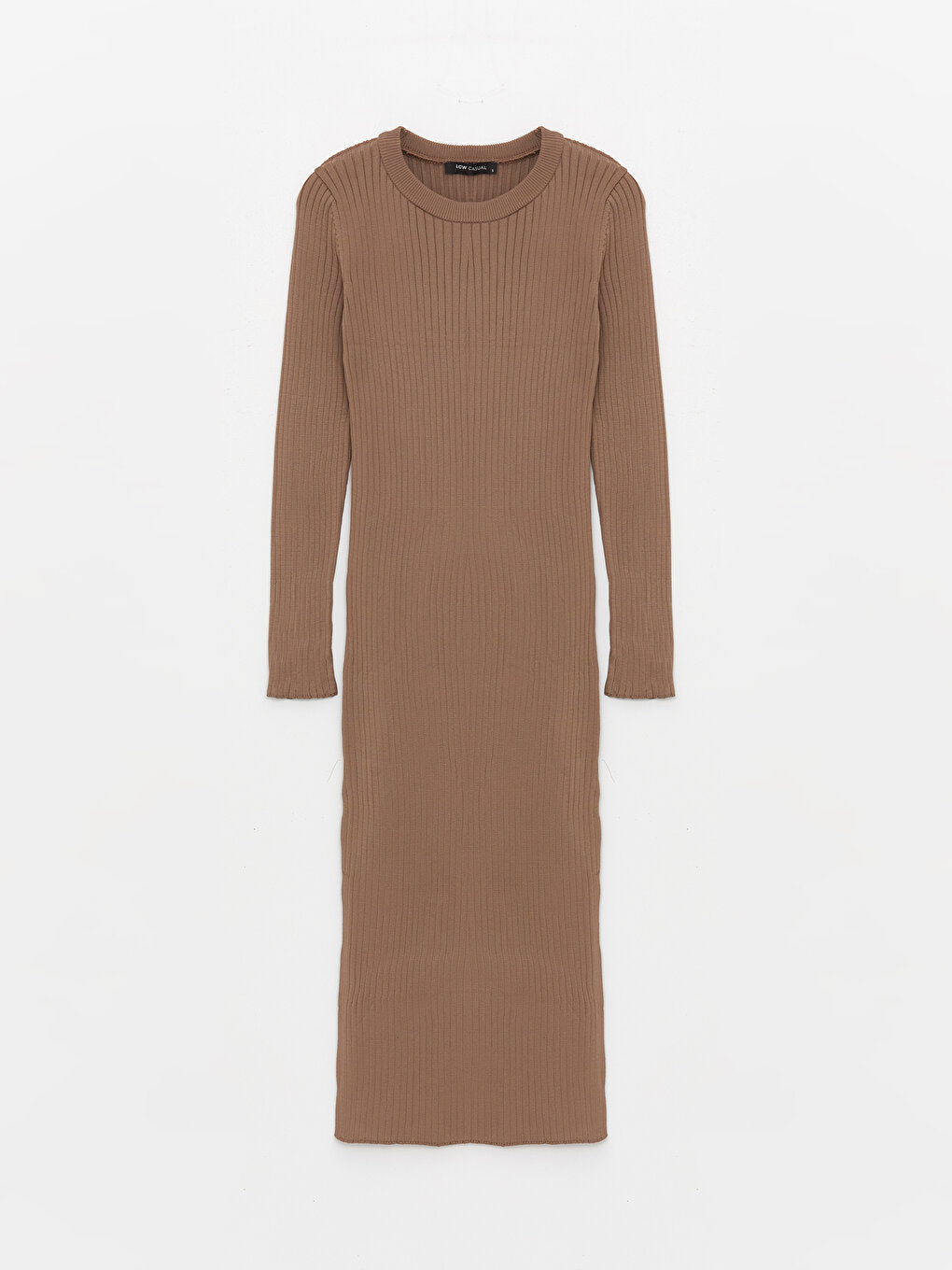 Crew Neck Straight Long Sleeve Women's Knitwear Dress