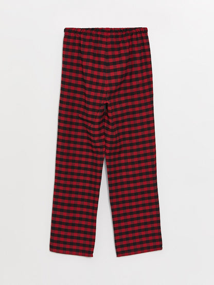 Shirt Collar Plaid Long Sleeve Women's Pajama Set