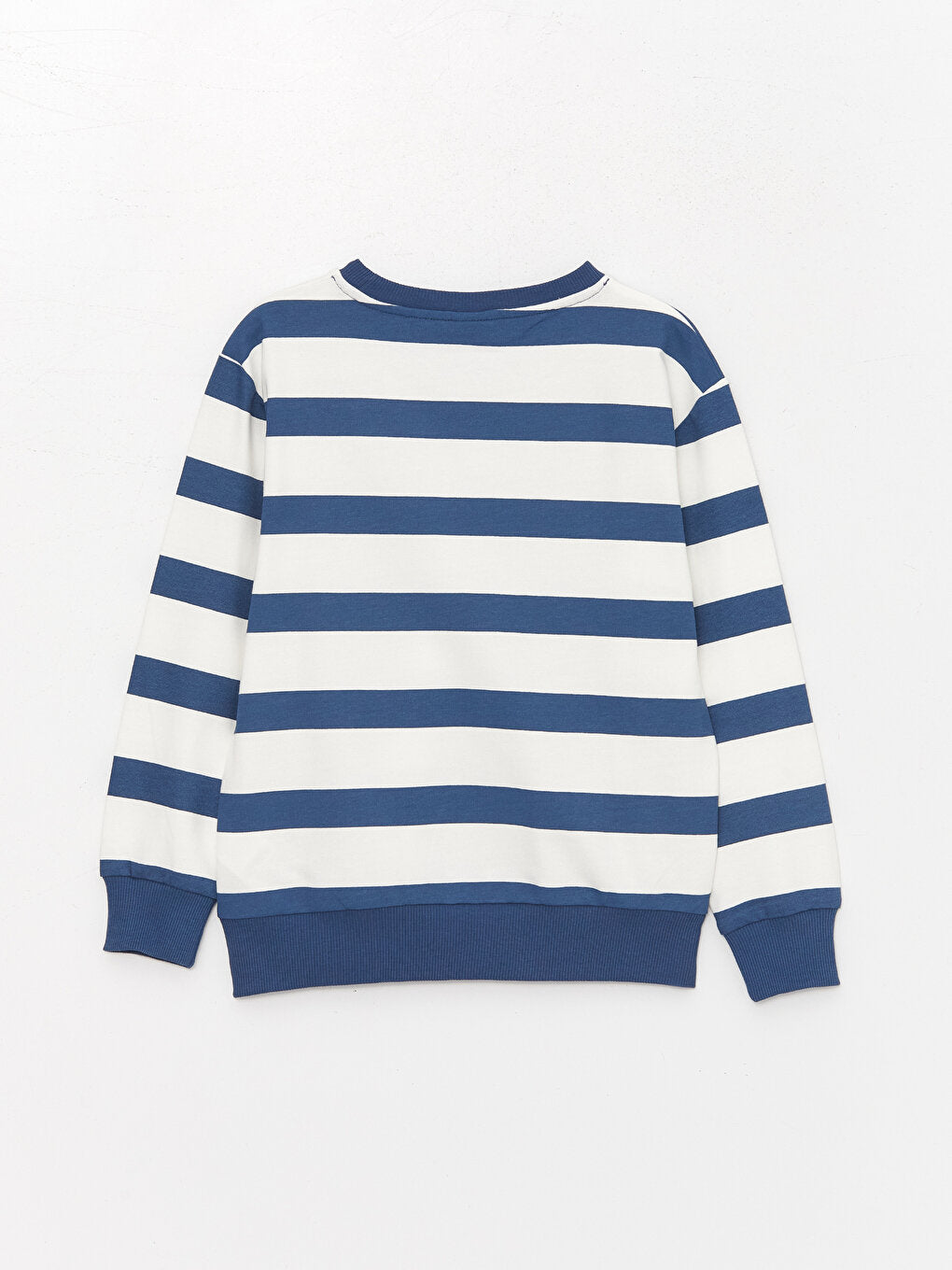 Crew Neck Striped Long Sleeve Boy's Sweatshirt