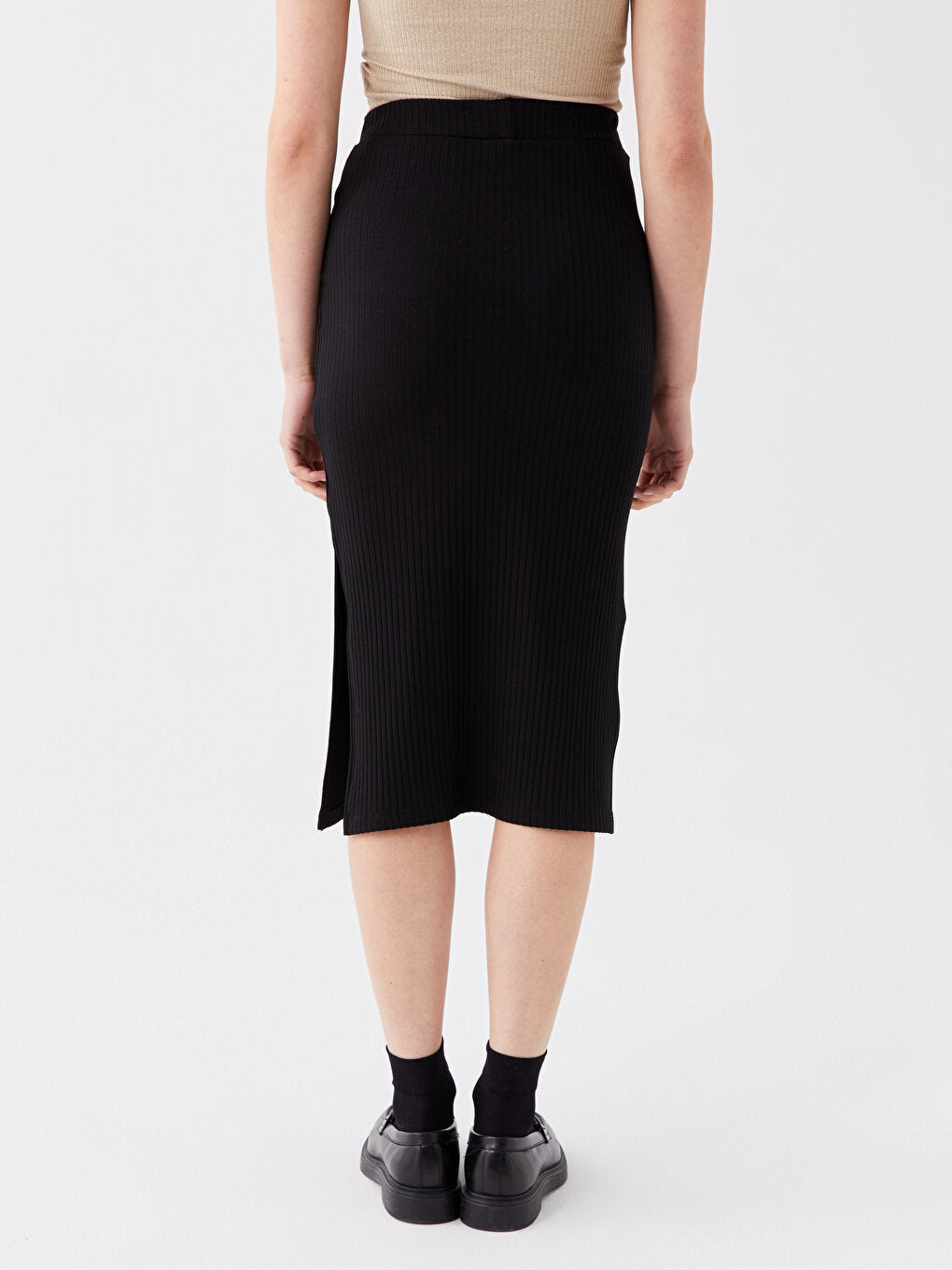 Women's Pencil Skirt with Elastic Waist