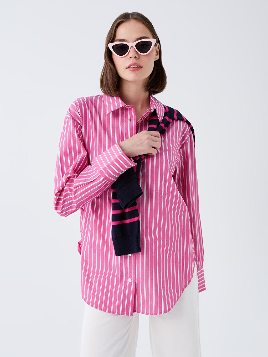 Striped Long Sleeve Women's Shirt