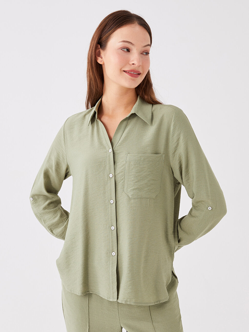 Plain Long Sleeve Women's Shirt