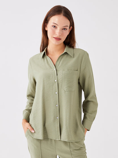 Plain Long Sleeve Women's Shirt