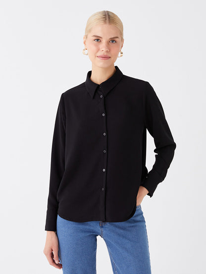 Plain Long Sleeve Women's Shirt