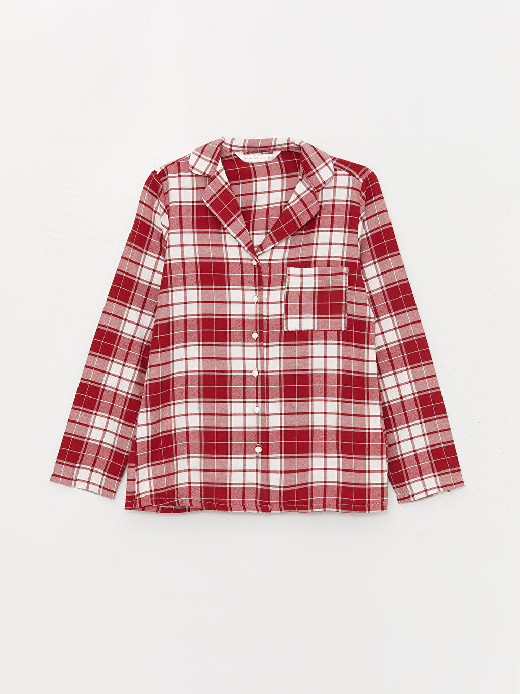 Shirt Collar Plaid Long Sleeve Women's Pajama Set