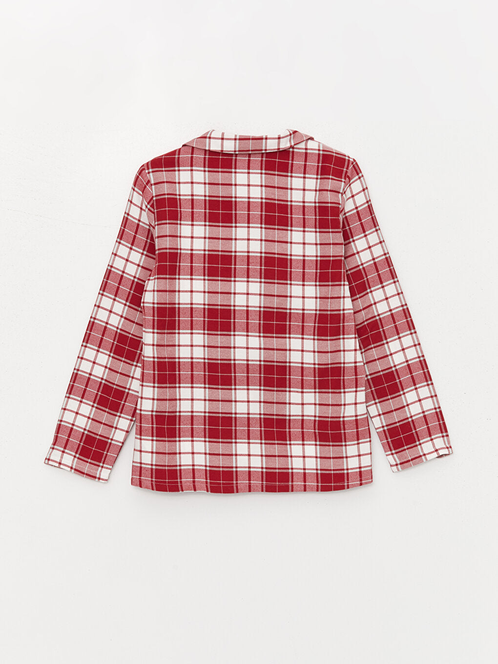 Shirt Collar Plaid Long Sleeve Women's Pajama Set