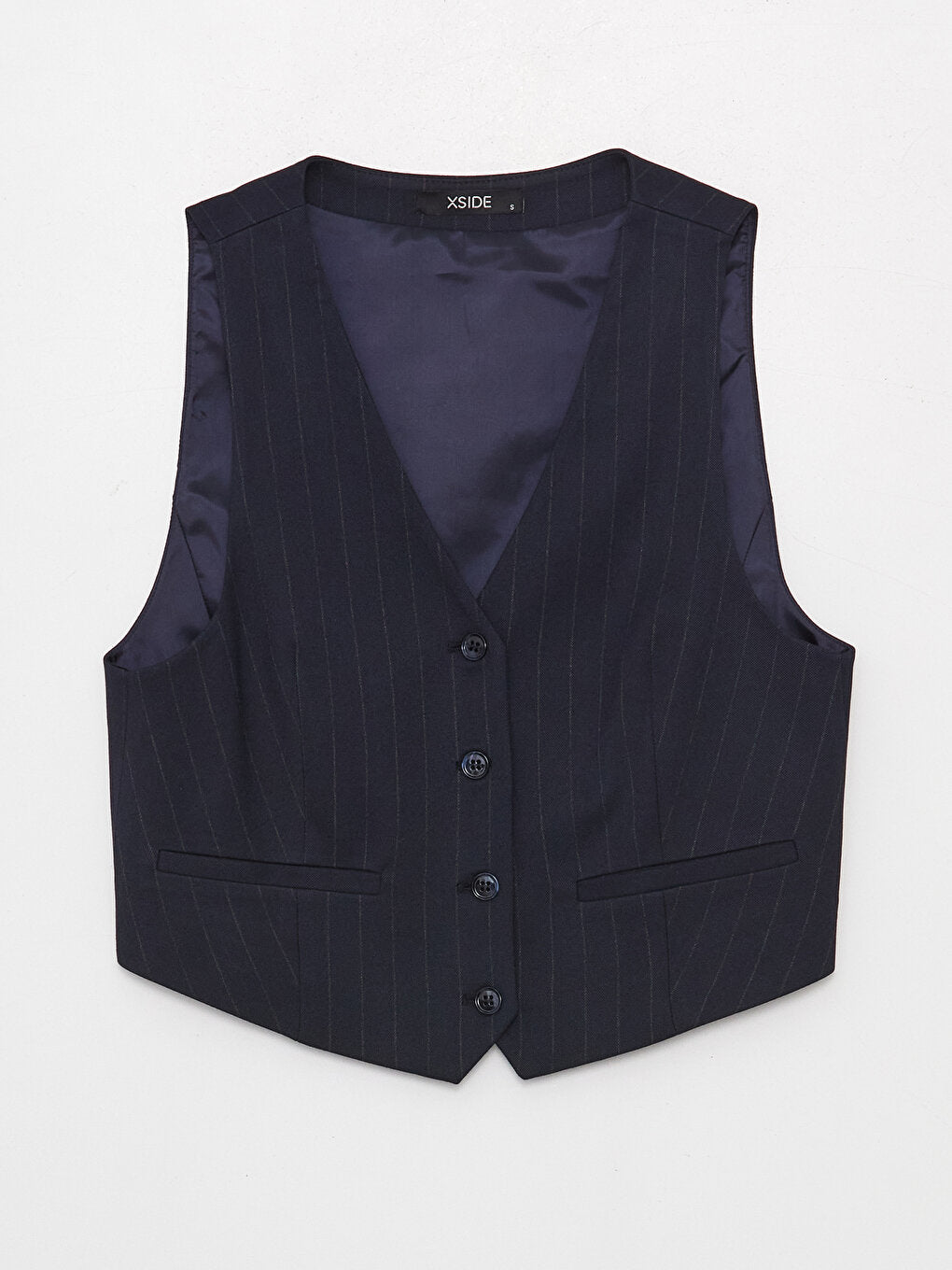 V-Neck Striped Women's Classic Vest