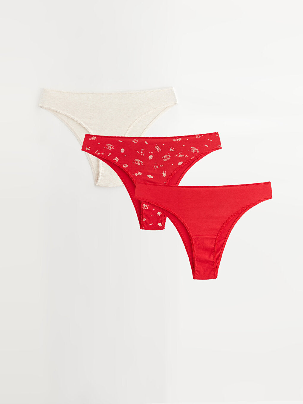 Patterned Brazilian Panties 3 Pack