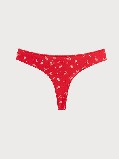 Patterned Thong Panties 3 Pack