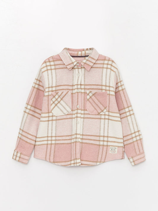 Plaid Long Sleeve Girl's Shirt Jacket