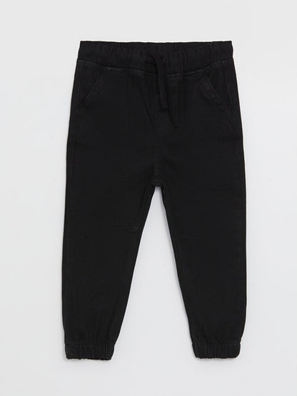 Basic Baby Boy Trousers with Elastic Waist