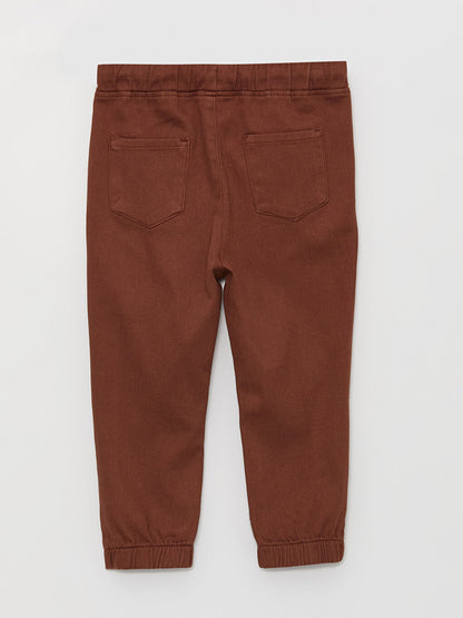 Basic Baby Boy Trousers with Elastic Waist