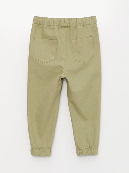 Basic Baby Boy Trousers with Elastic Waist