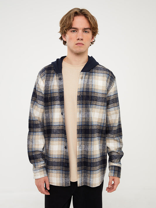 Regular Fit Long Sleeve Plaid Men's Lumberjack Shirt Jacket