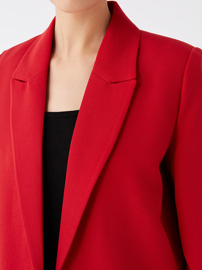 Plain Long Sleeve Women's Blazer Jacket