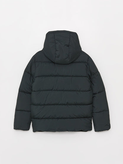 Hooded Basic Boy's Puffer Coat