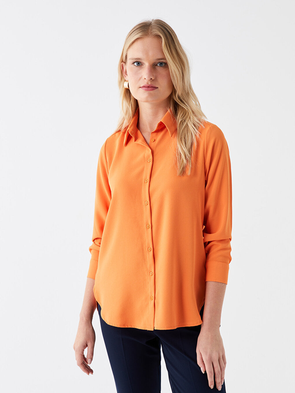 Plain Long Sleeve Women's Shirt