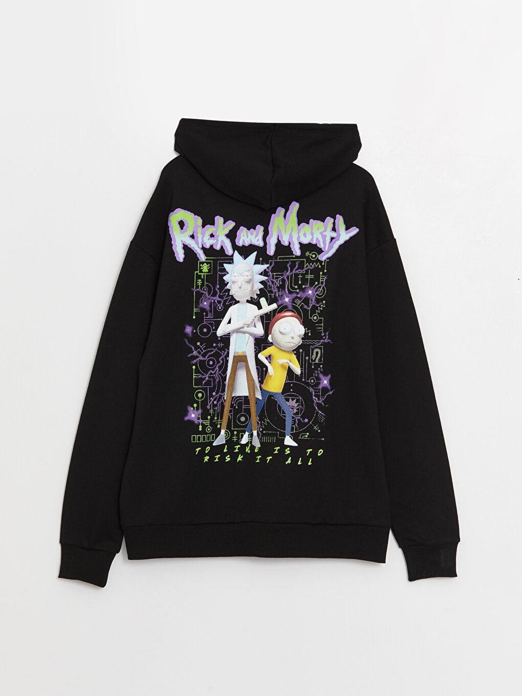 Long Sleeve Rick and Morty Printed Men's Hoodie