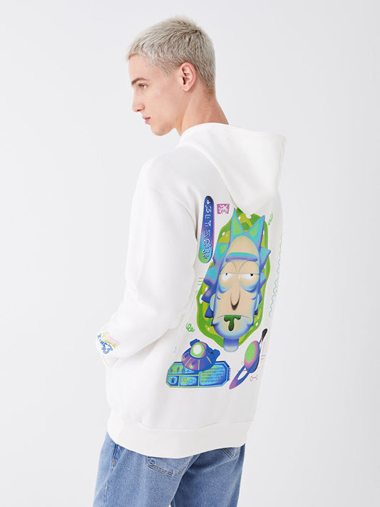 Long Sleeve Rick and Morty Printed Men's Hoodie