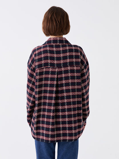 Patterned Oversize Women's Lumberjack Shirt Jacket